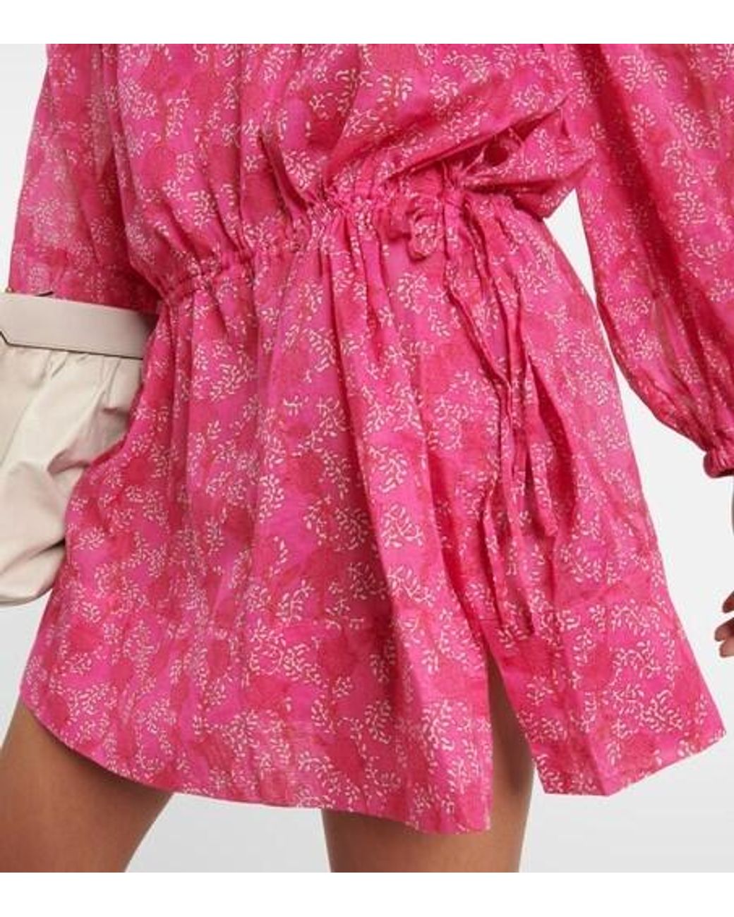Isabel Marant Pink Parsley Floral Cotton Tunic Dress