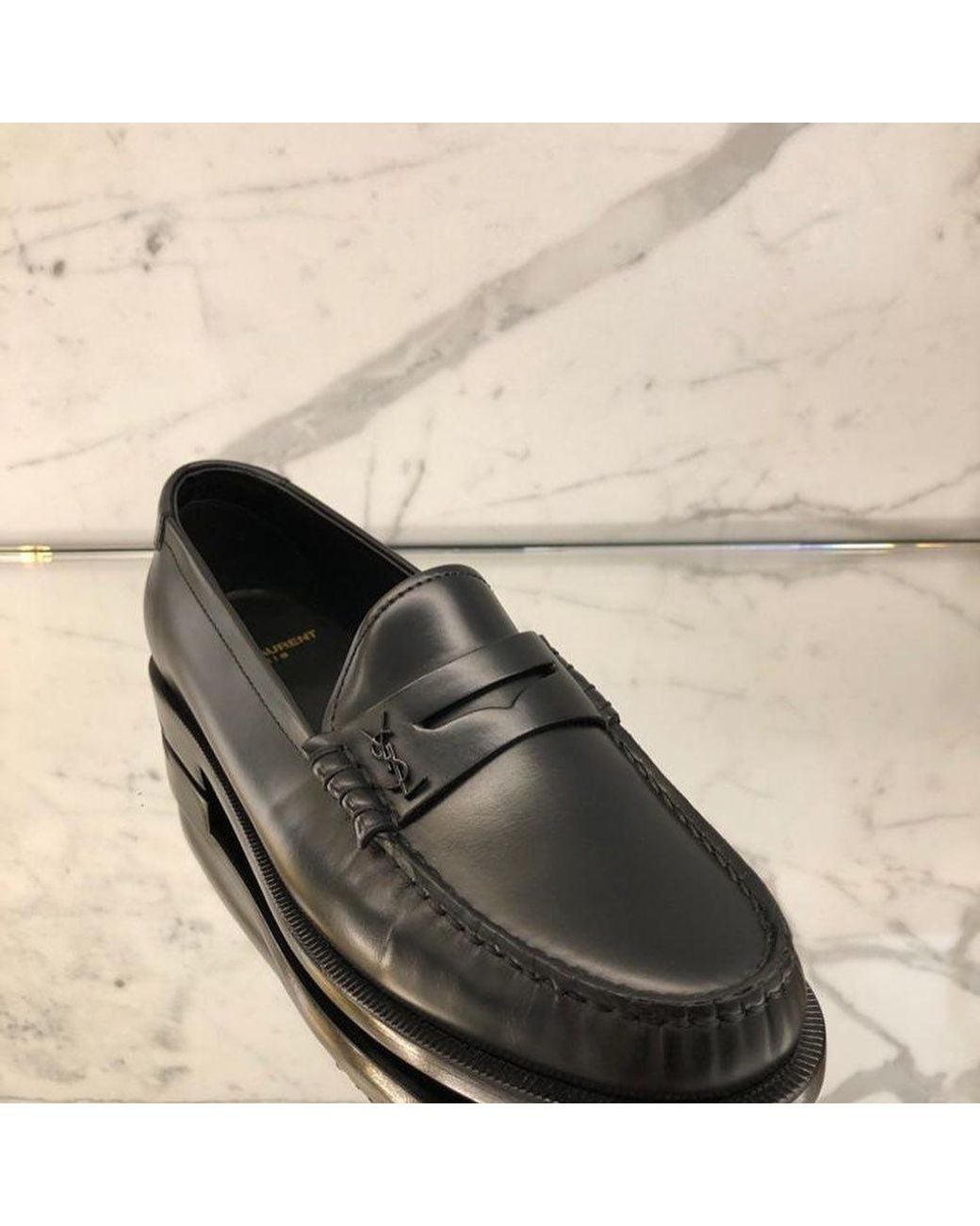 Saint Laurent Black Le Loafer Penny Slippers for men