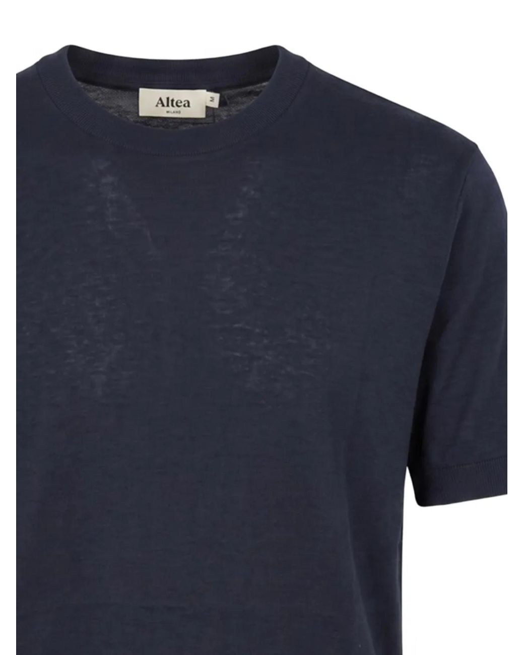 Altea Blue Fine-Knit Short-Sleeve T-Shirt for men