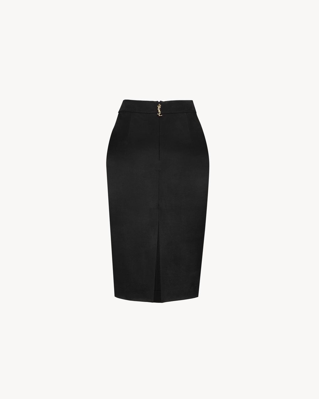 Saint Laurent Black Cassandre Pencil Skirt
