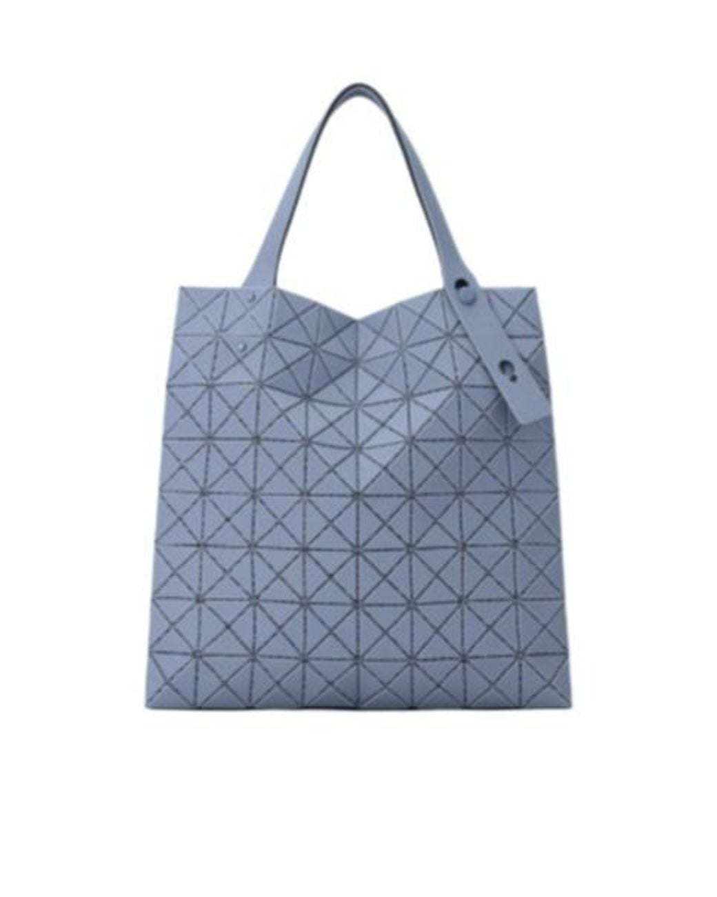 Issey Miyake Blue Prism Plus Geometric Pattern Shopper Bag