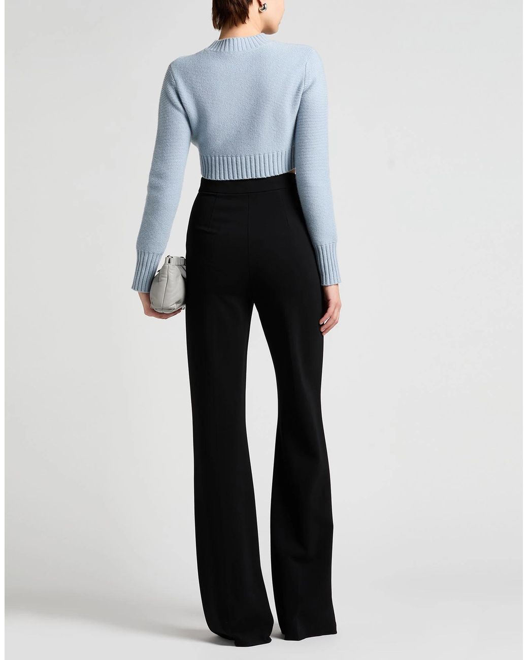 Max Mara Black Solid Color Flared Pants