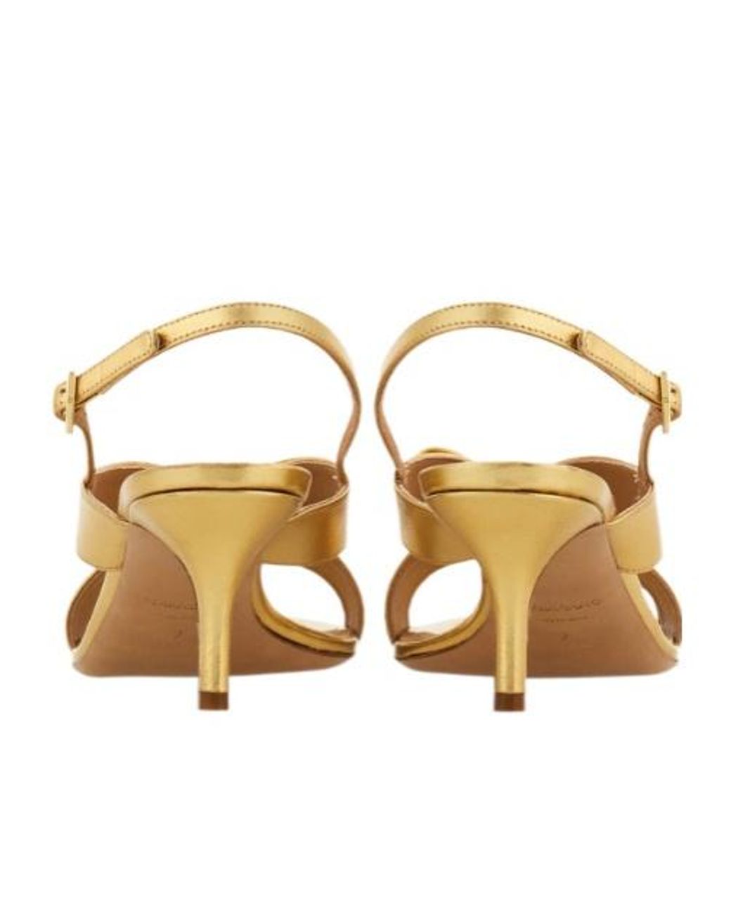 Ferragamo Metallic Vara Bow Sandal