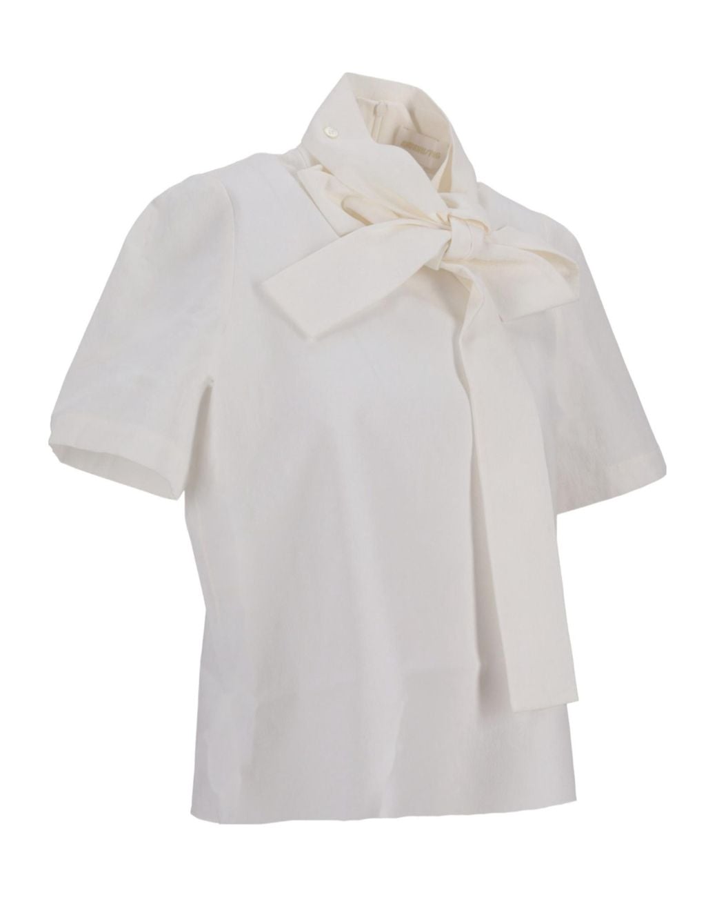 ShuShu/Tong White Tie-Neck Blouse