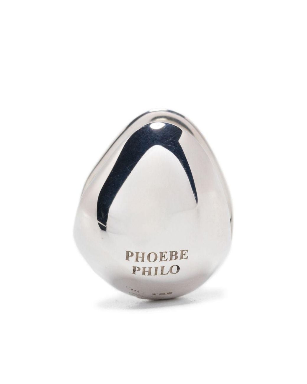 Phoebe Philo White Pebble Earrings