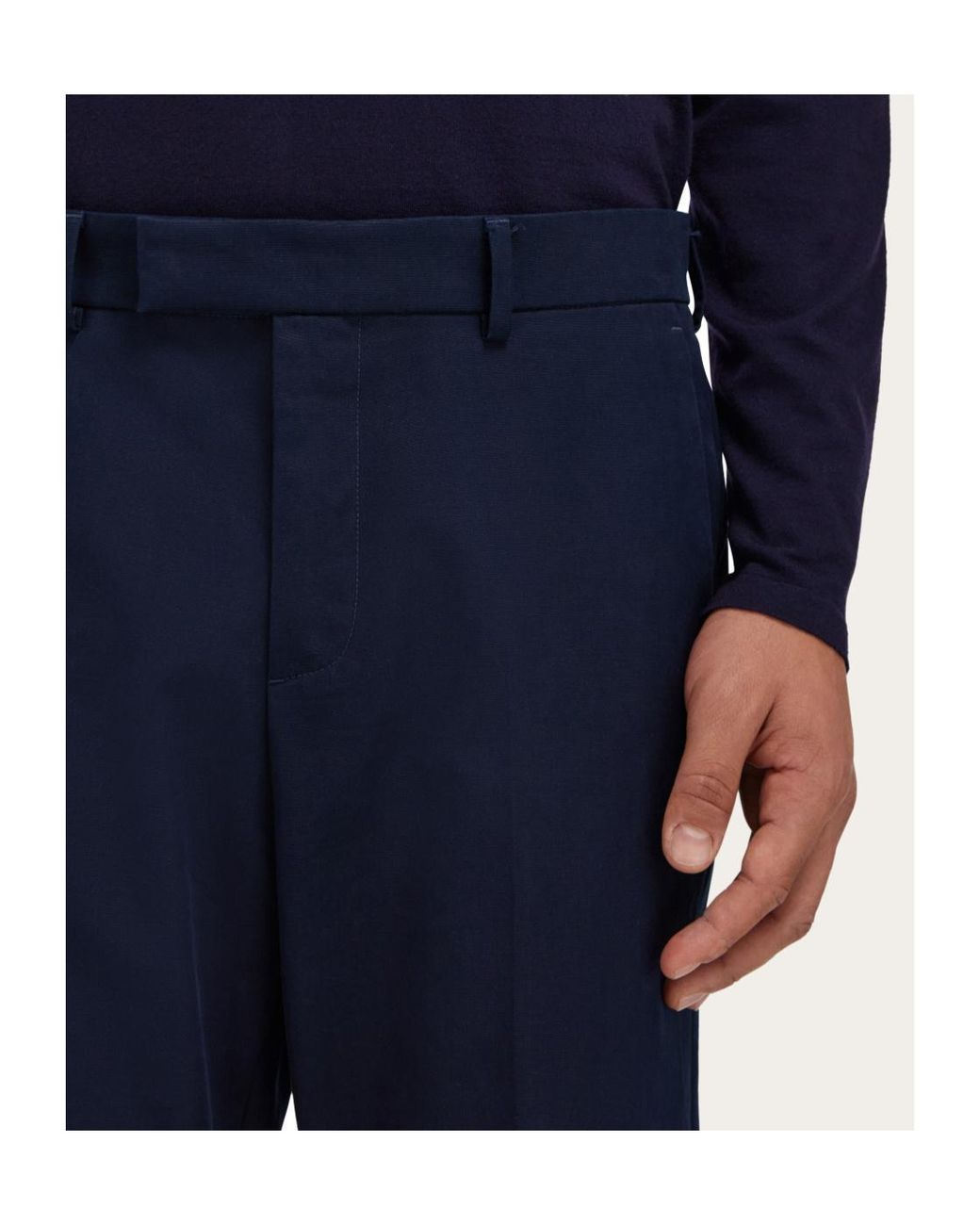 Ferragamo Blue Ferragamo Eyewear Tailored Pants for men