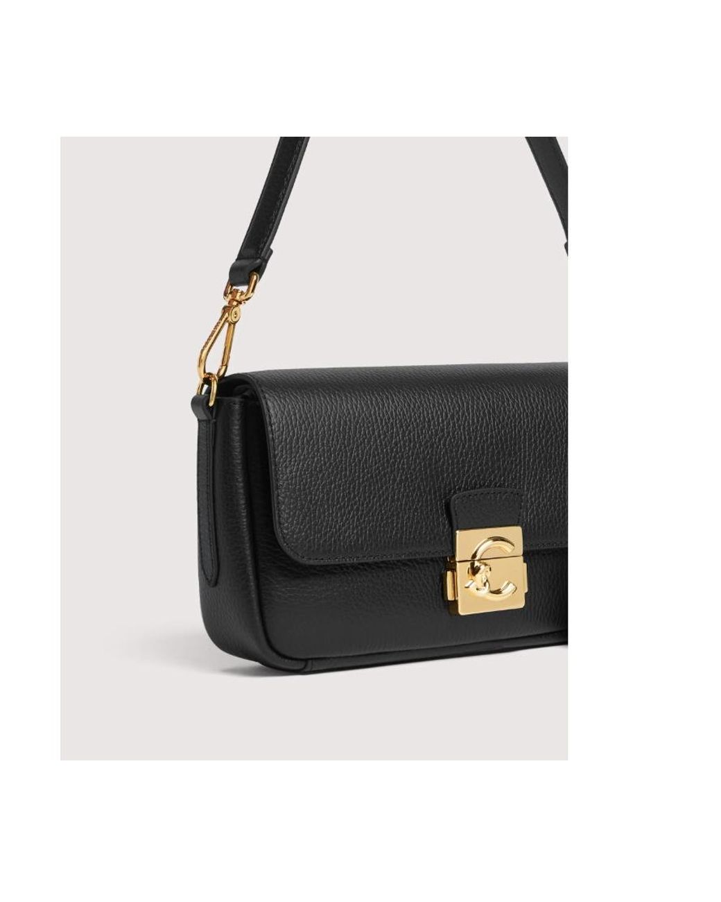 Coccinelle Black C-Me Lock Medium Shoulder Bag
