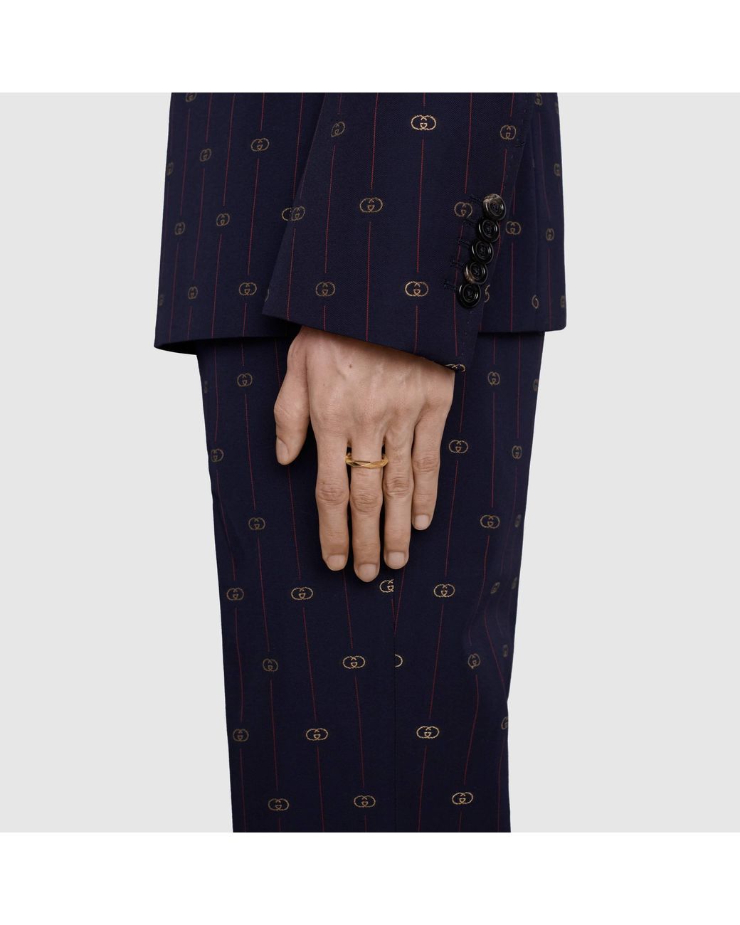 Gucci Metallic Link To Love 18K Studded Ring