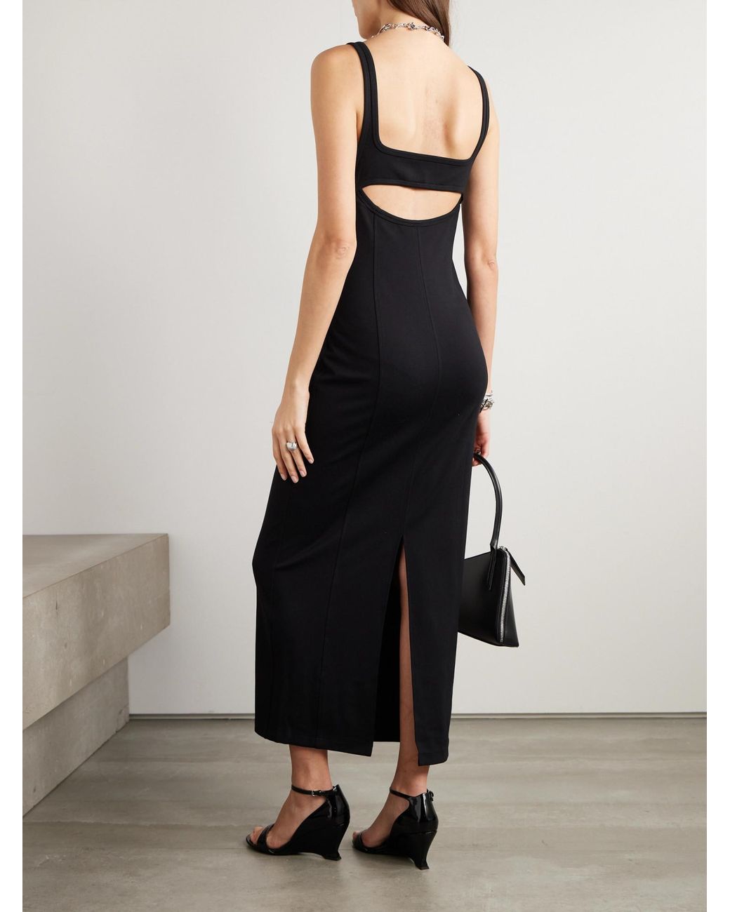 Helmut Lang Black Bodycon Slimming Dress