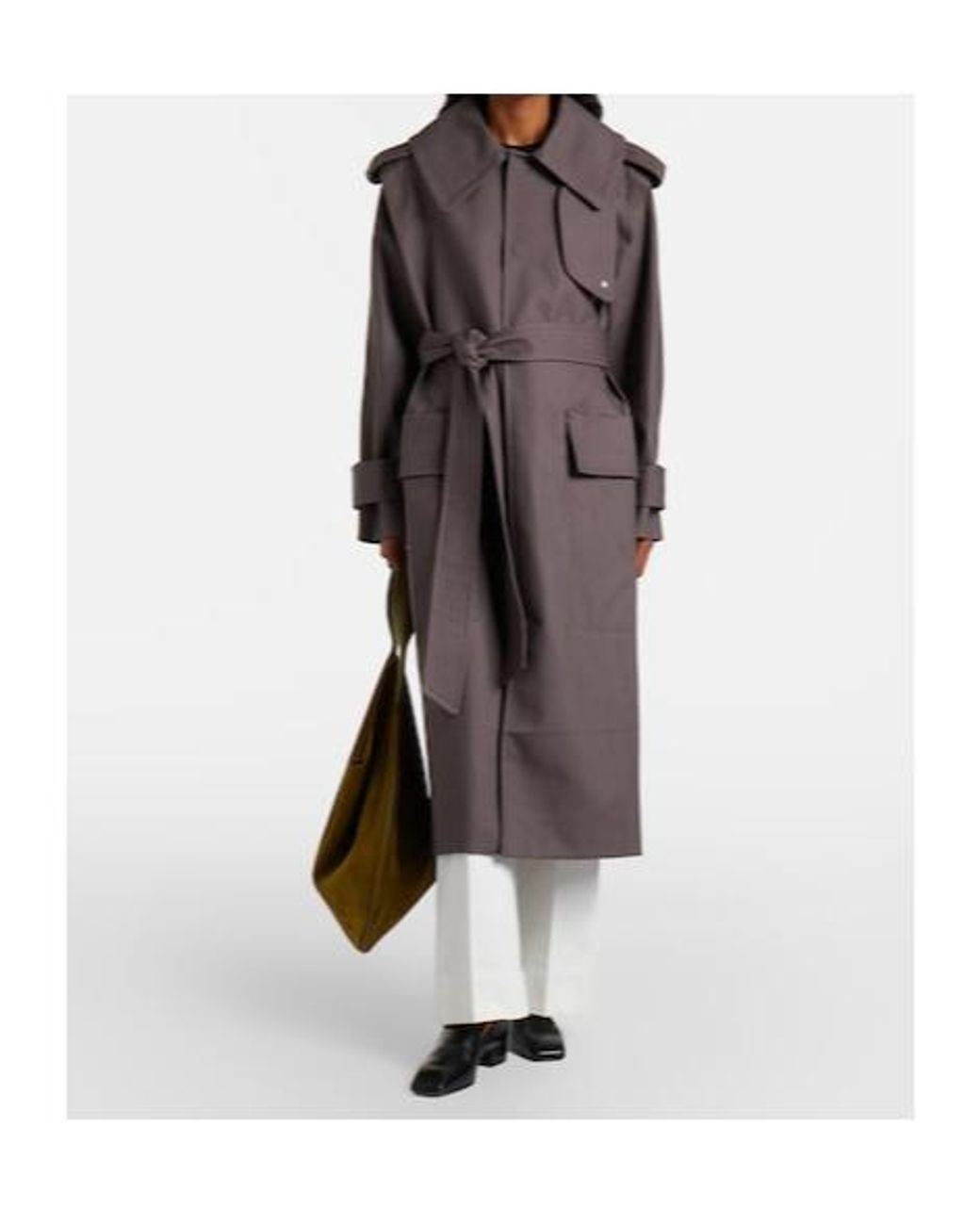 Victoria Beckham Brown Philippa Cotton Trench Coat
