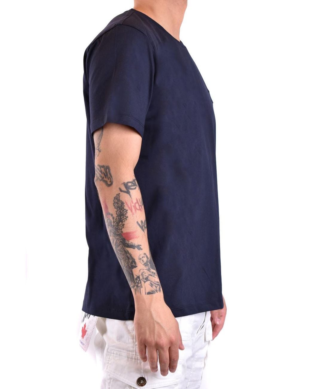 Dondup Blue Crew Neck T-Shirt for men