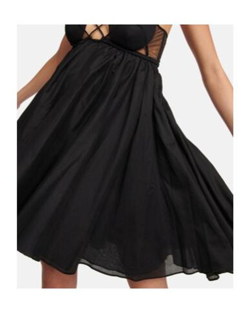 Nensi Dojaka Black Cutout Minidress