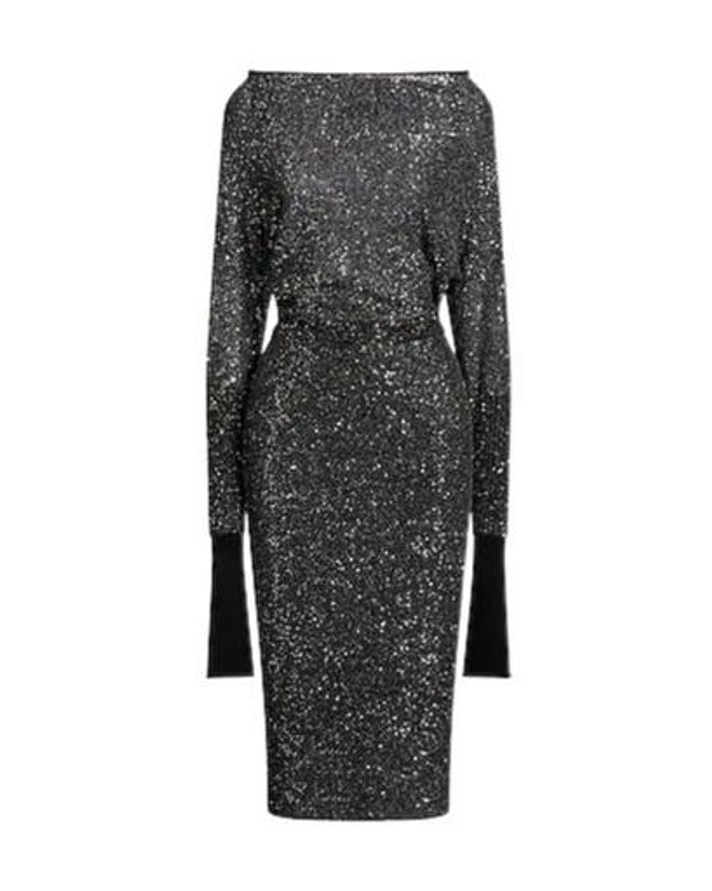 Max Mara Gray Sequin Dress