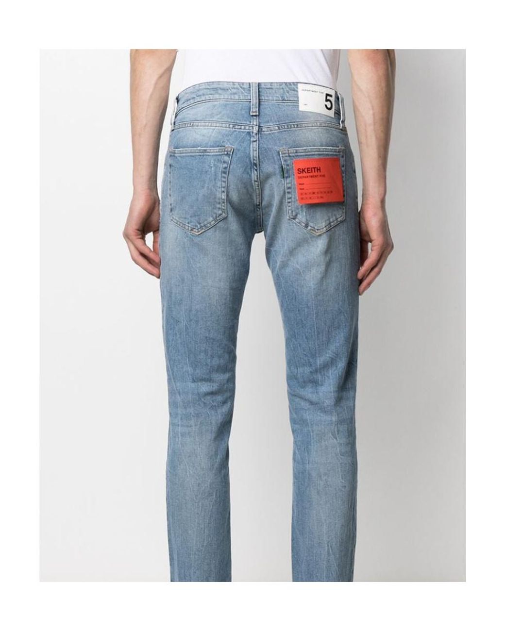 Department 5 Blue Straight-Leg Jeans for men