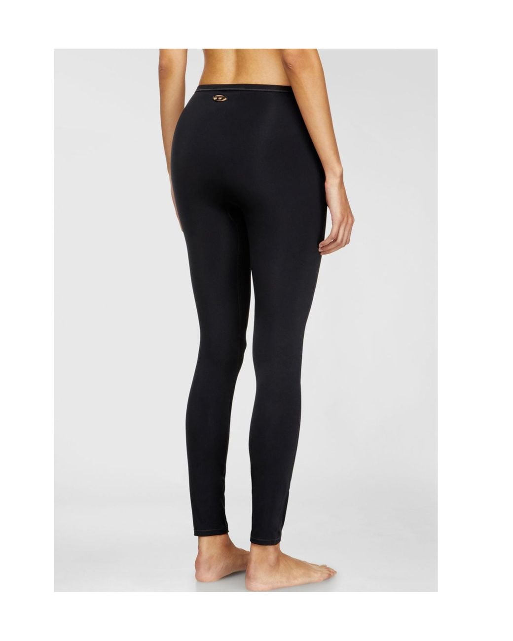 DIESEL Black Cut-Out Back Oval D Leggings
