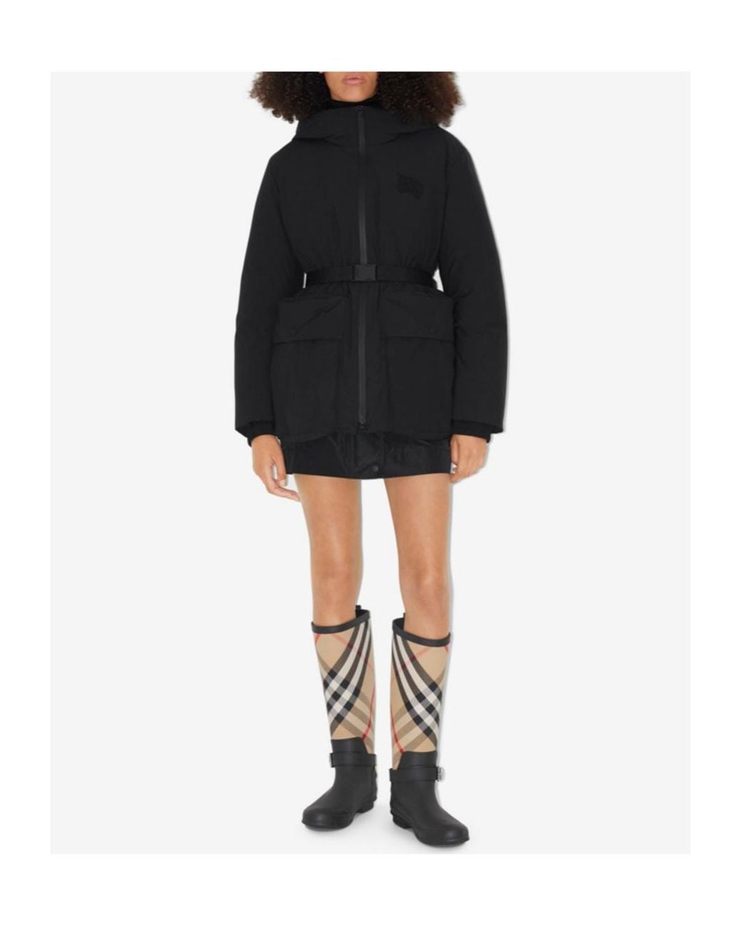 Burberry Black Ekd Hooded Jacket