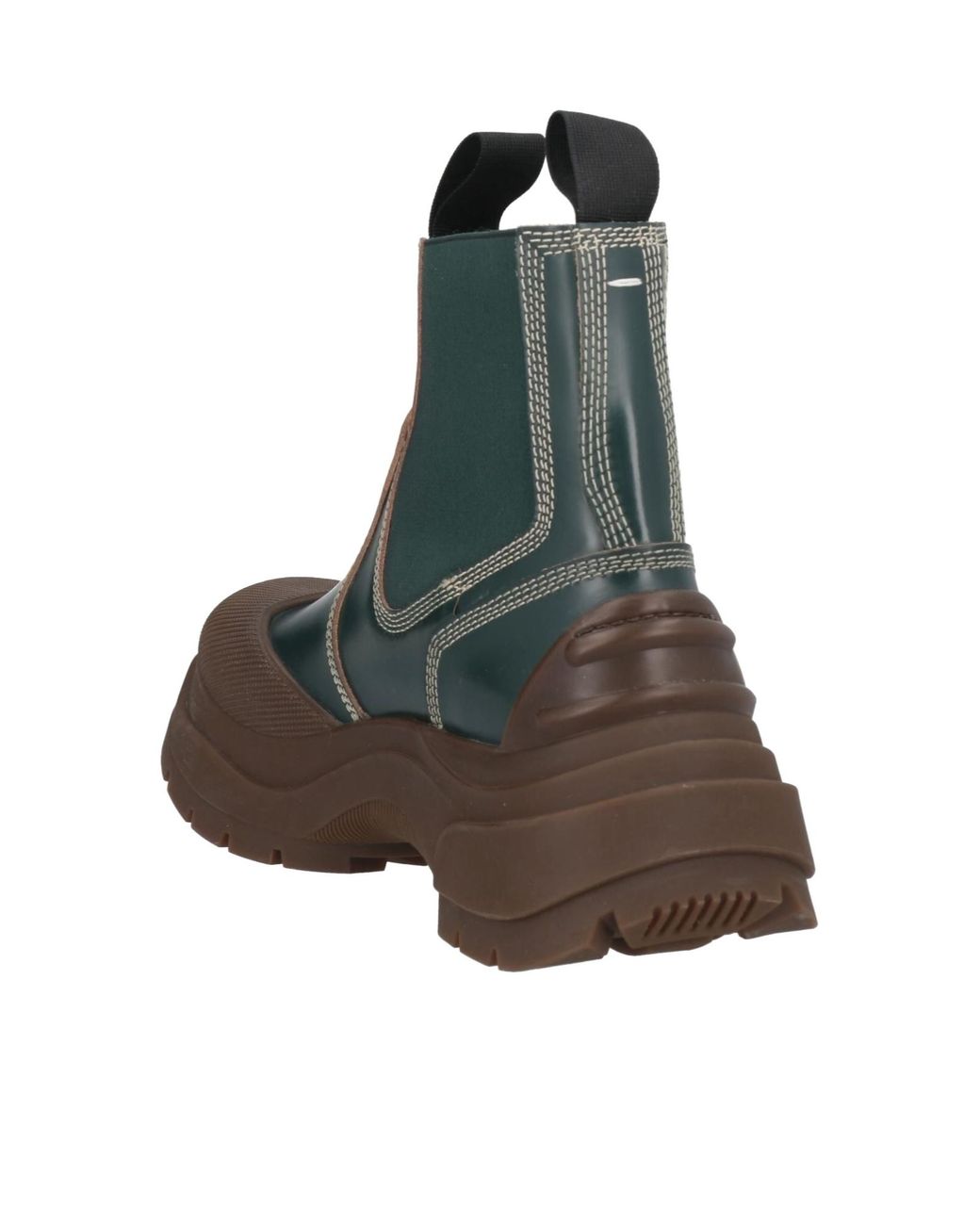 Maison Margiela Green Two-Tone Platform Boots