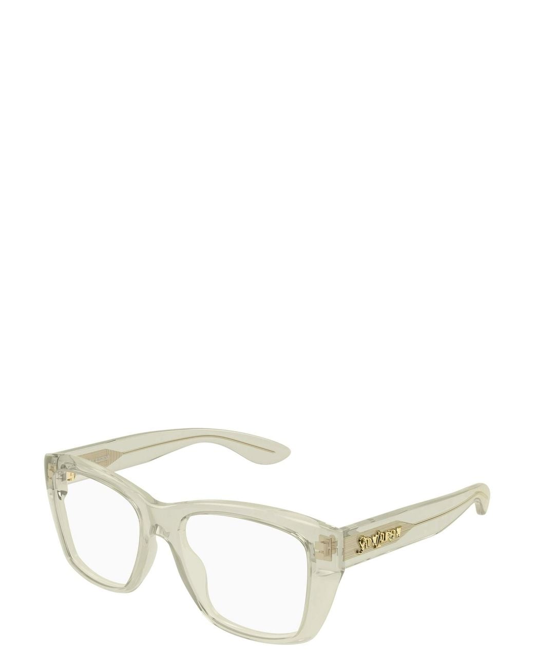 Saint Laurent White Sl 925 Square-Frame Glasses