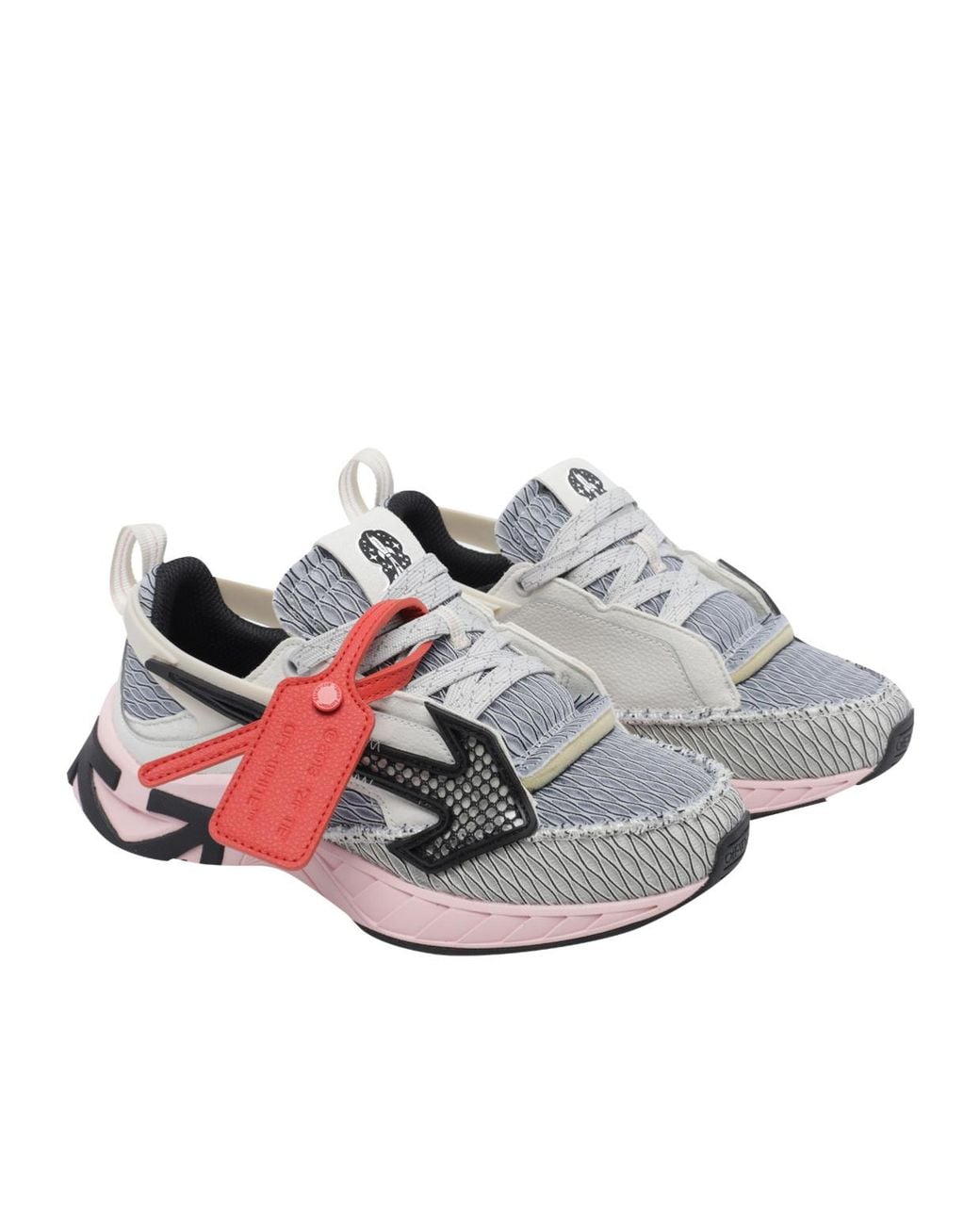 Off-White c/o Virgil Abloh Gray Space Memo Lace-Up Sneakers