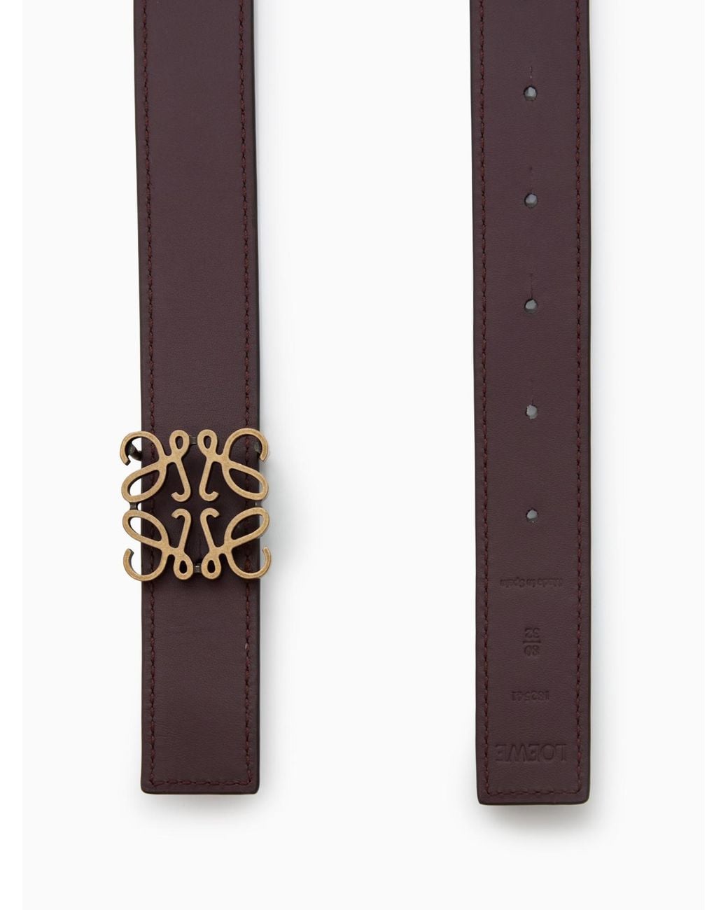 Loewe White Double-Sided Anagram Belt