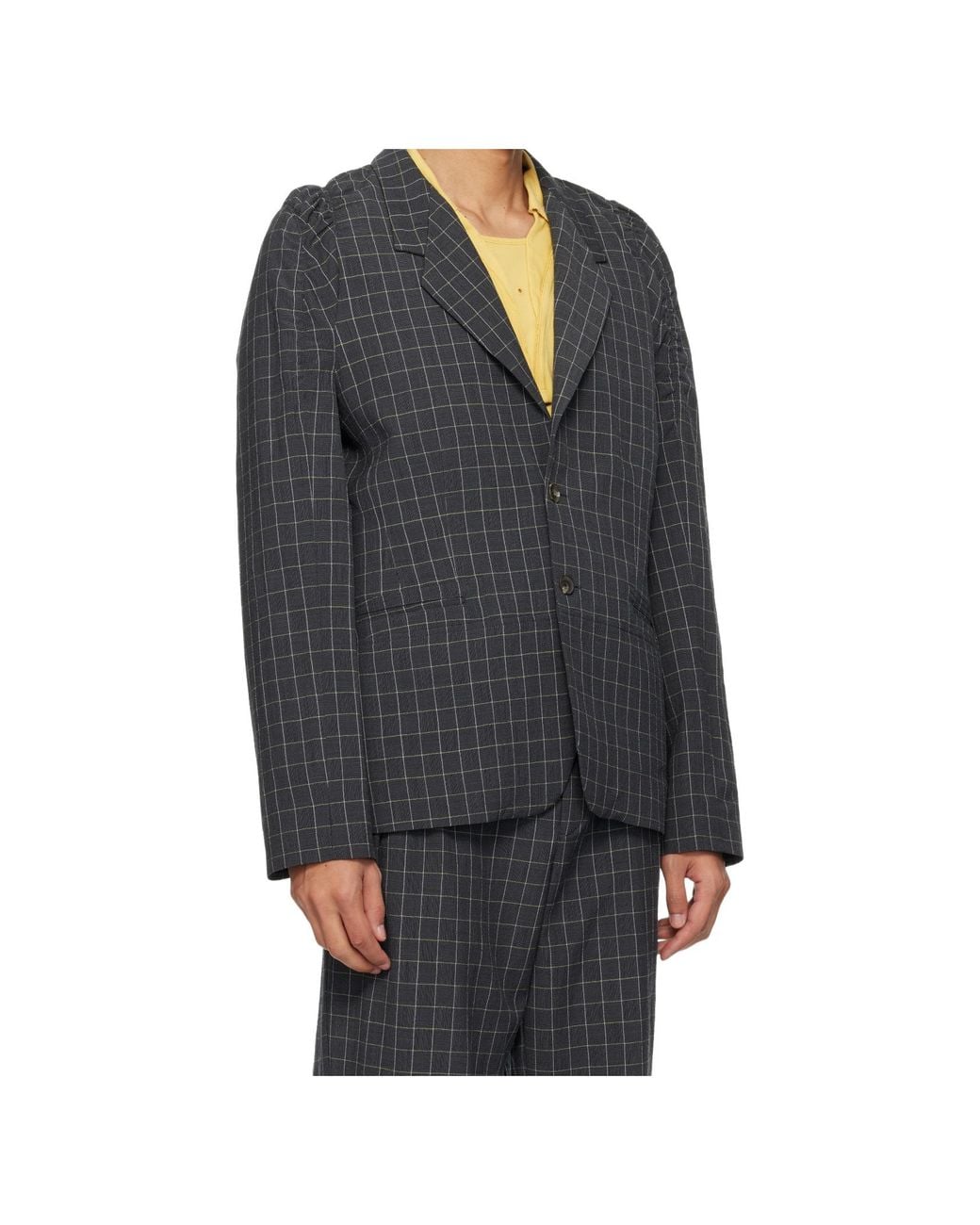 Kiko Kostadinov Black Minna Plain-Weave Blazer for men