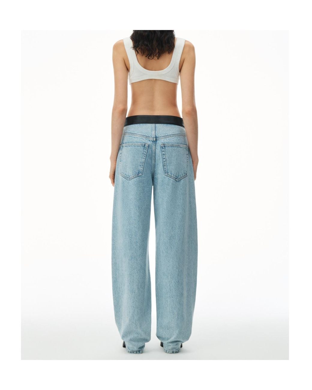 Alexander Wang Blue Low Rise Belted Waist Balloon Jeans