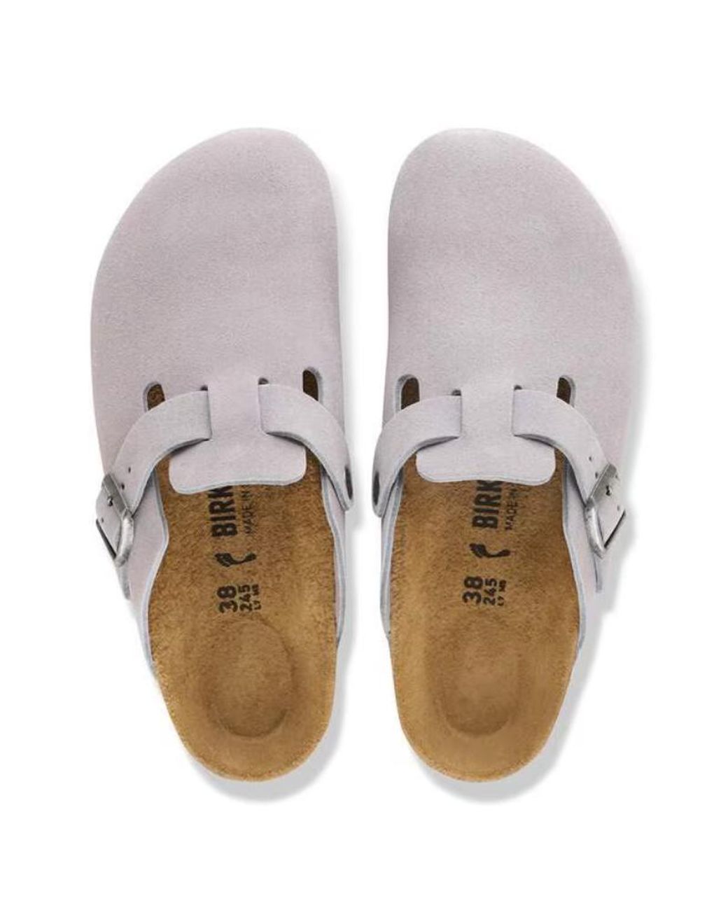 Birkenstock White Boston Buckle-Fastening Sandals for men