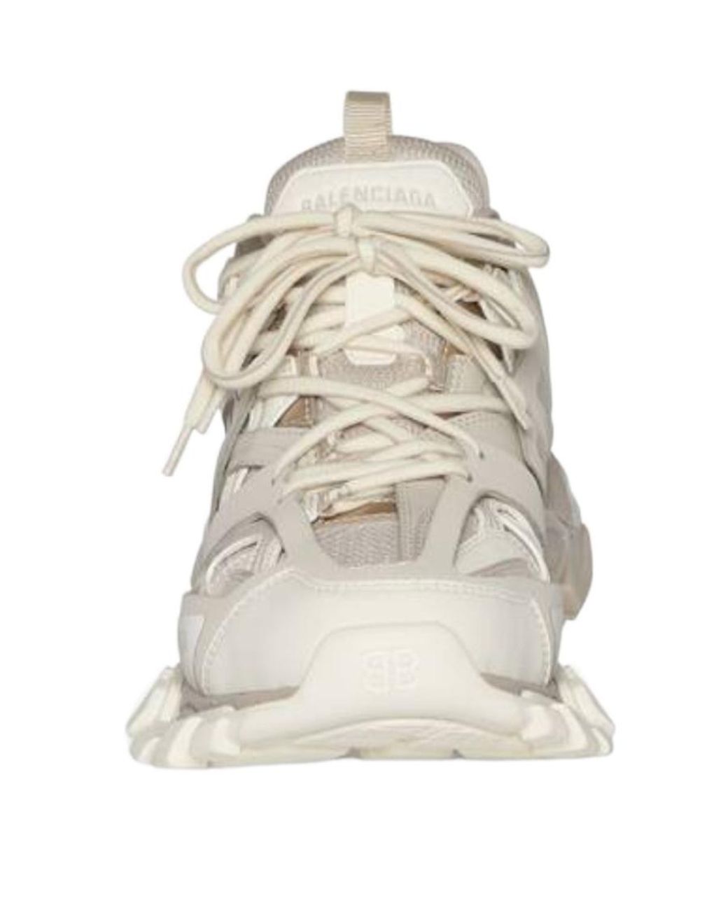 Balenciaga White Track Lace-Up Sneakers
