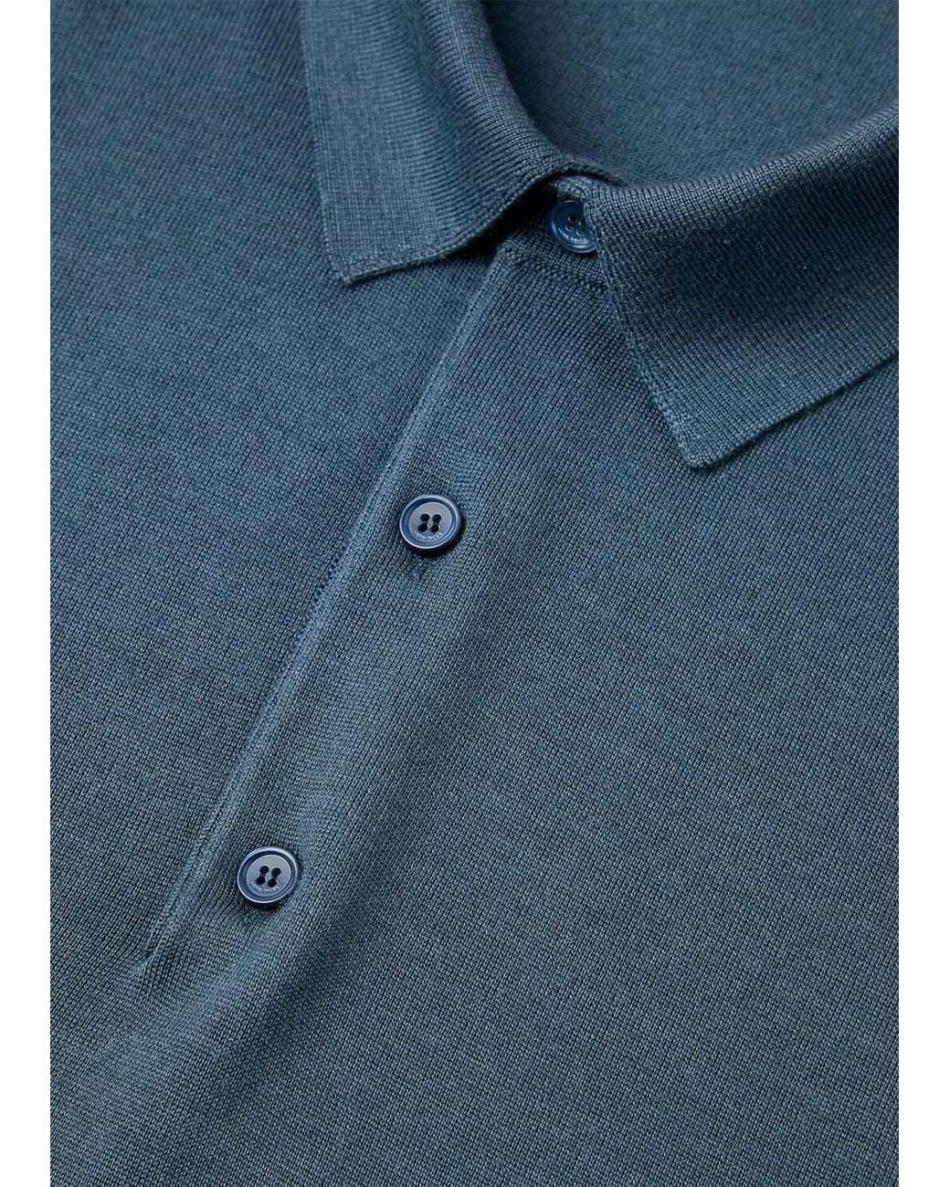 Loro Piana Blue Sottile Polo Shirt for men