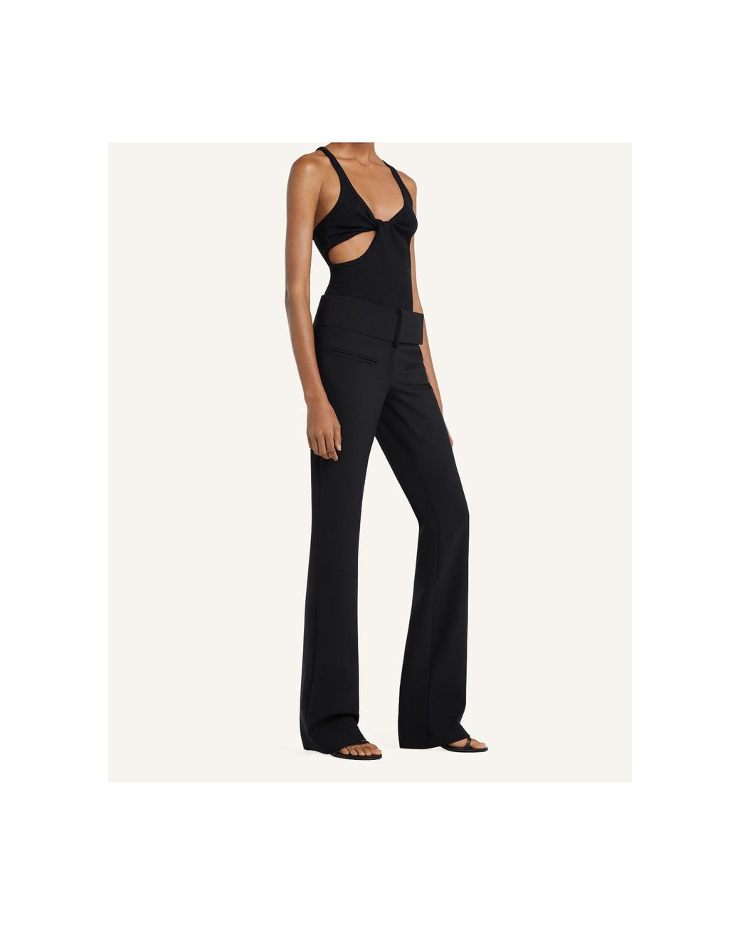 Courreges Black Sleeveless Tops