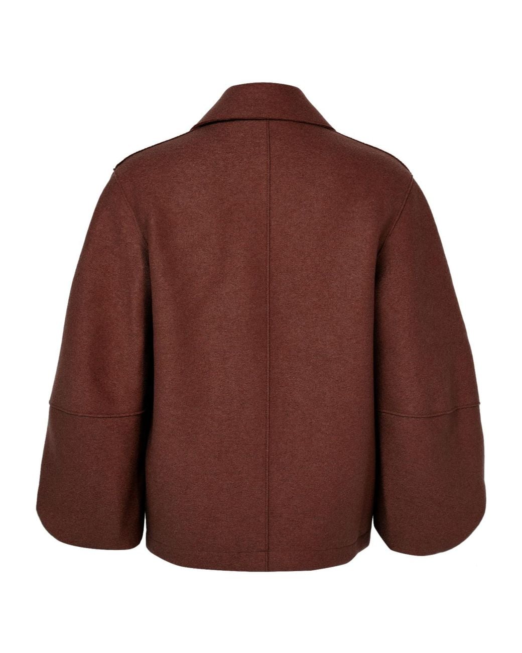 Harris Wharf London Brown Puff-Sleeved Jacket
