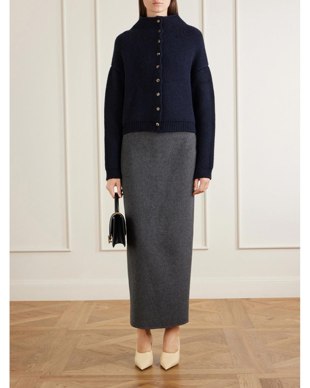 Khaite Blue Cashmere Cardigan