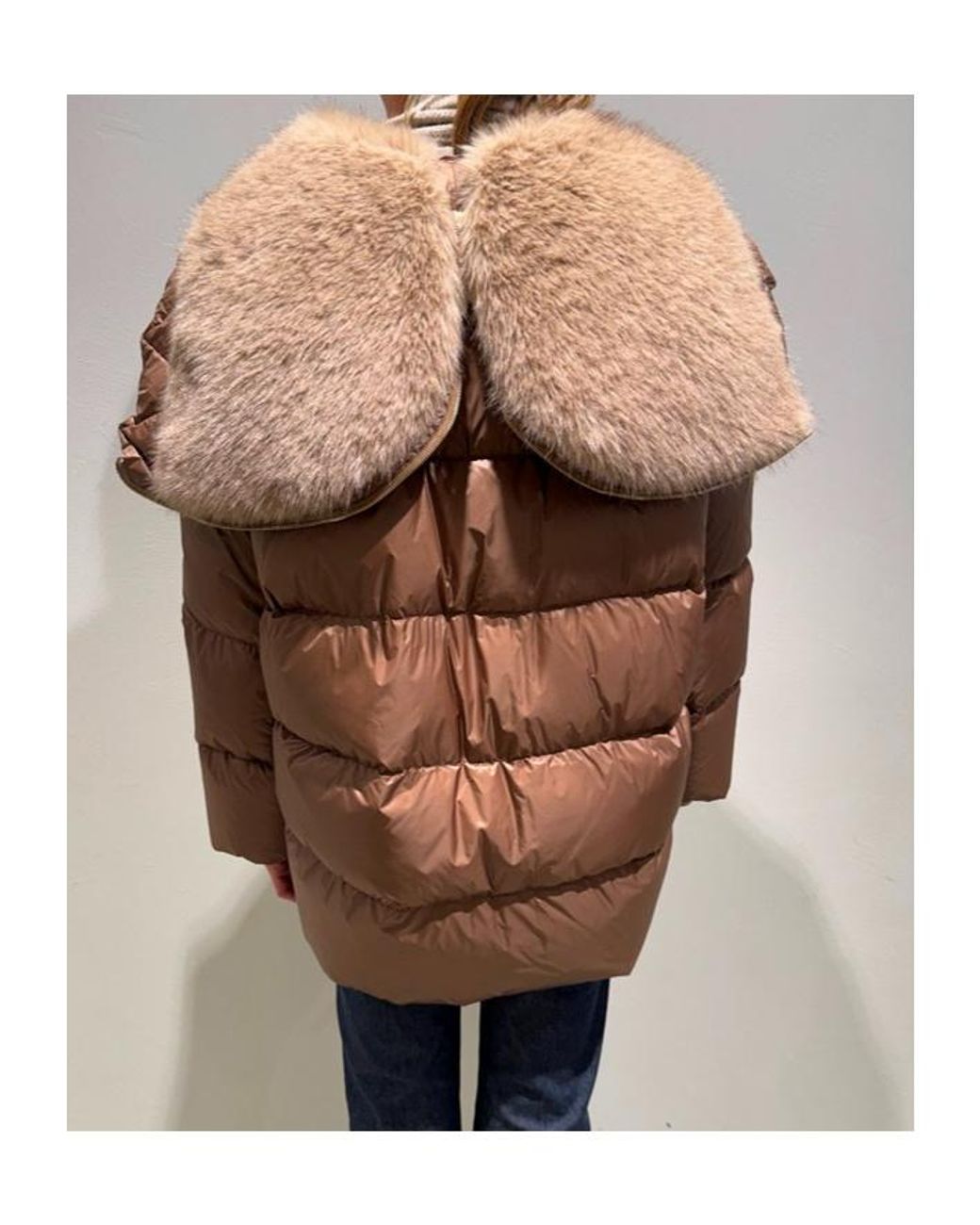 Max Mara Brown Long-Sleeved Cotton-Padded Jacket