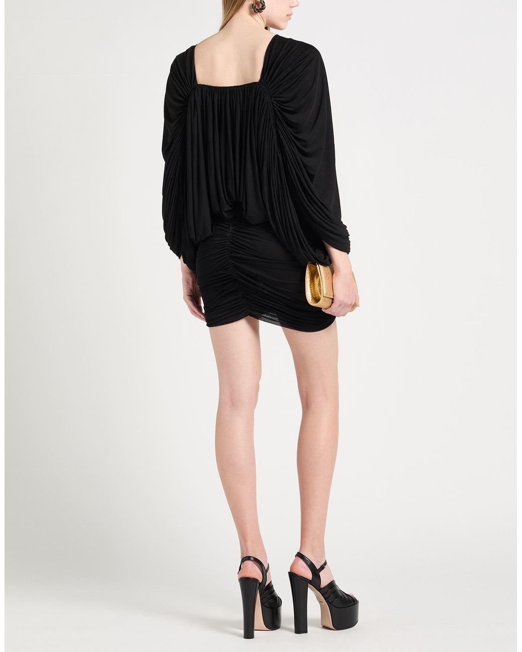 Saint Laurent Black Jersey Bodycon Dress