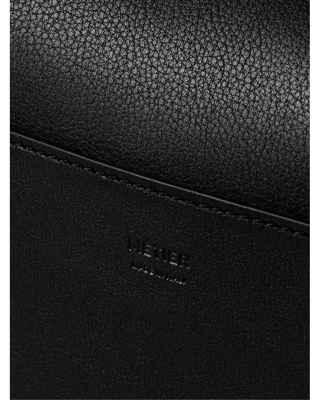 Metier Black Large Leather Tote