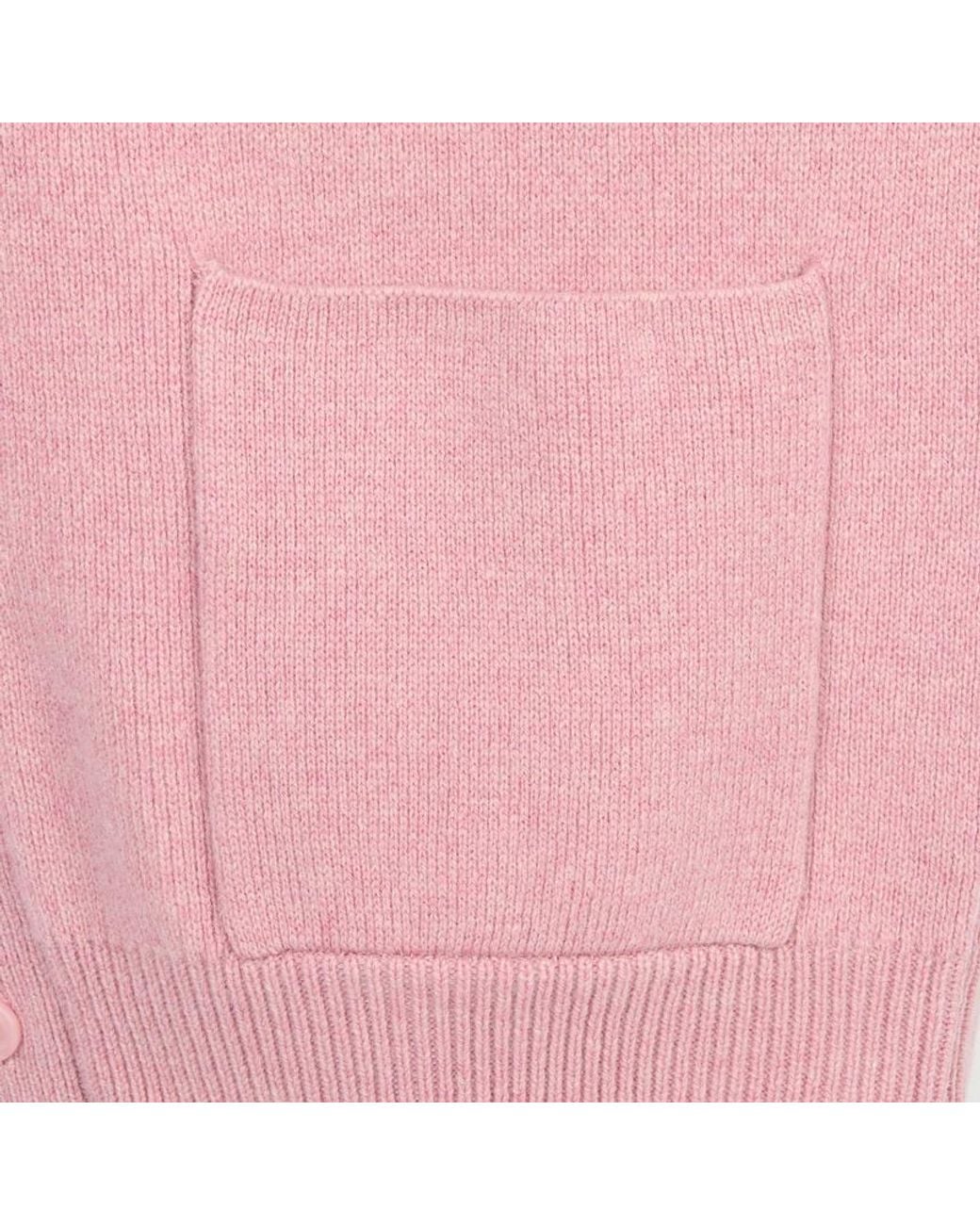 Maison Kitsuné Pink Button-Up Cardigan for men