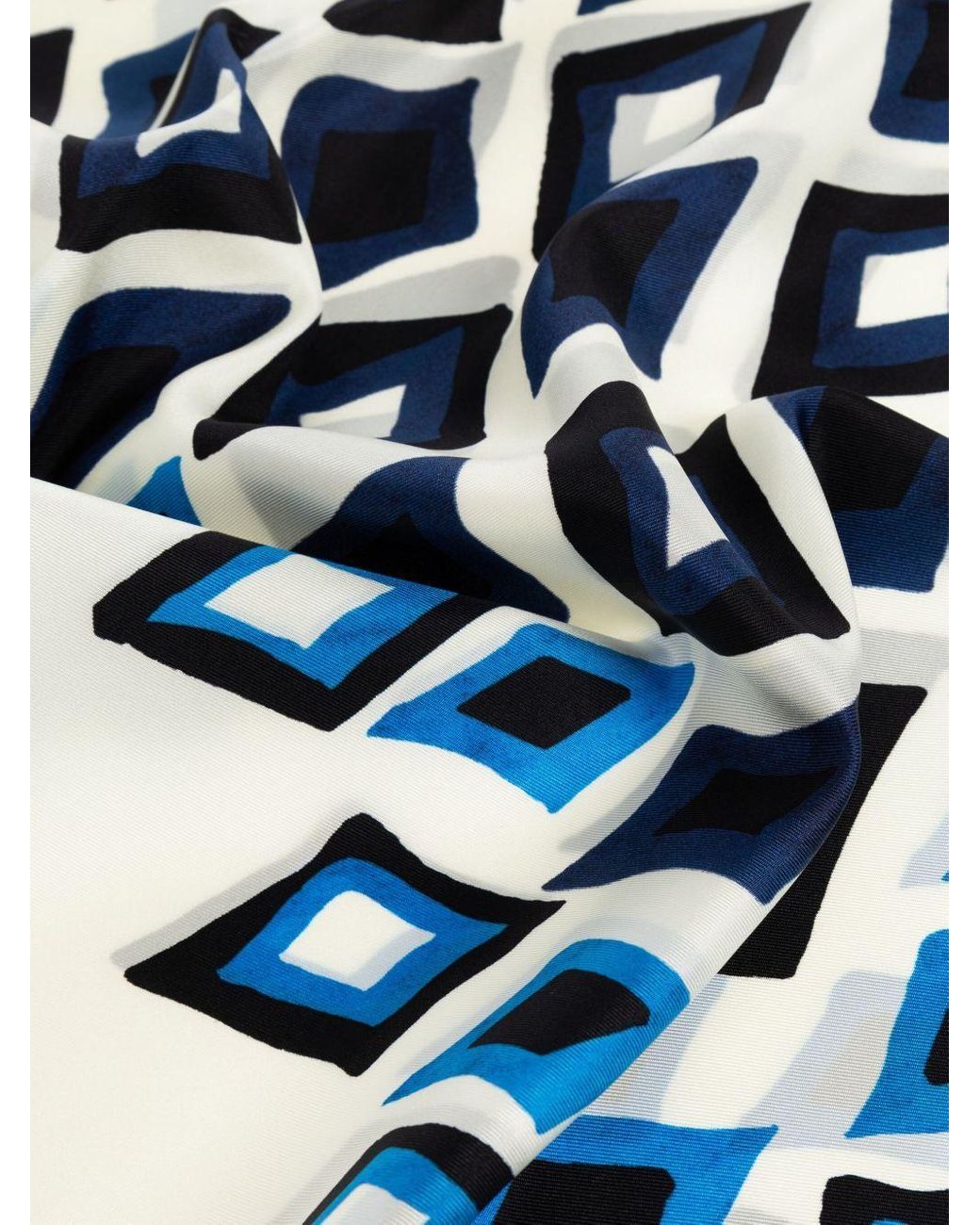 Lanvin Blue Pattern Scarf