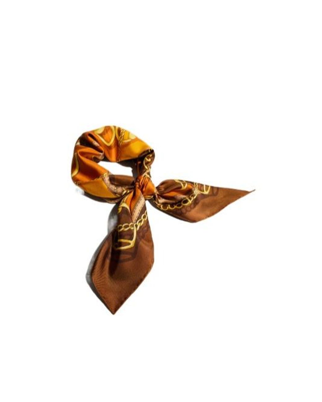 Gucci Orange Reversible Printed Silk Twill Carre