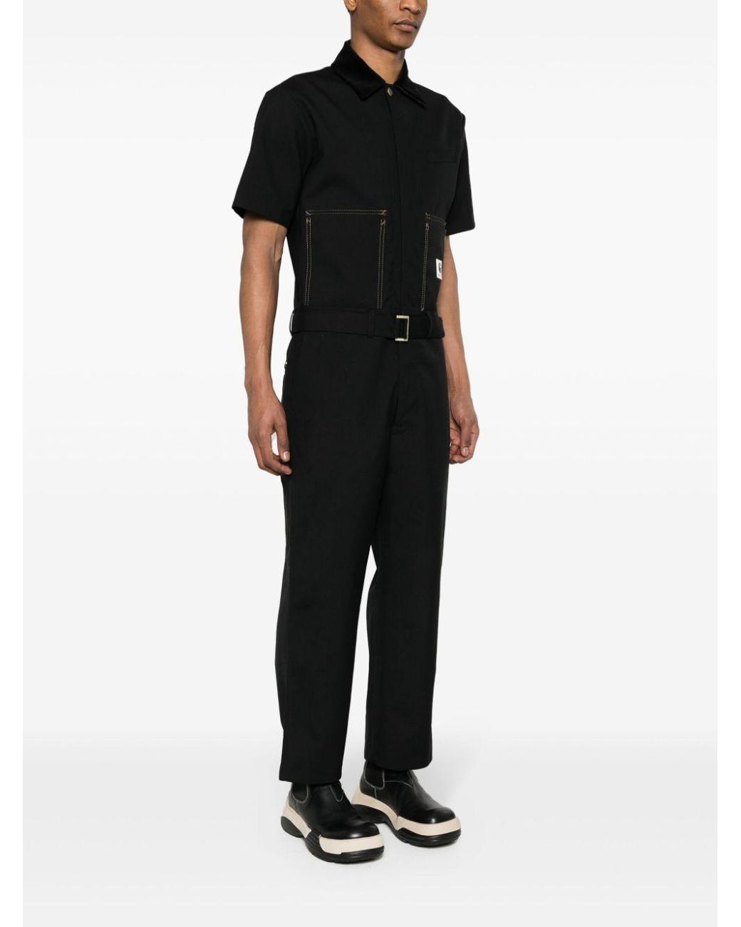 全国送料無料ギフト Sacai X Carhartt Wip Suiting Bonding Jumpsuit in Black for パンツ