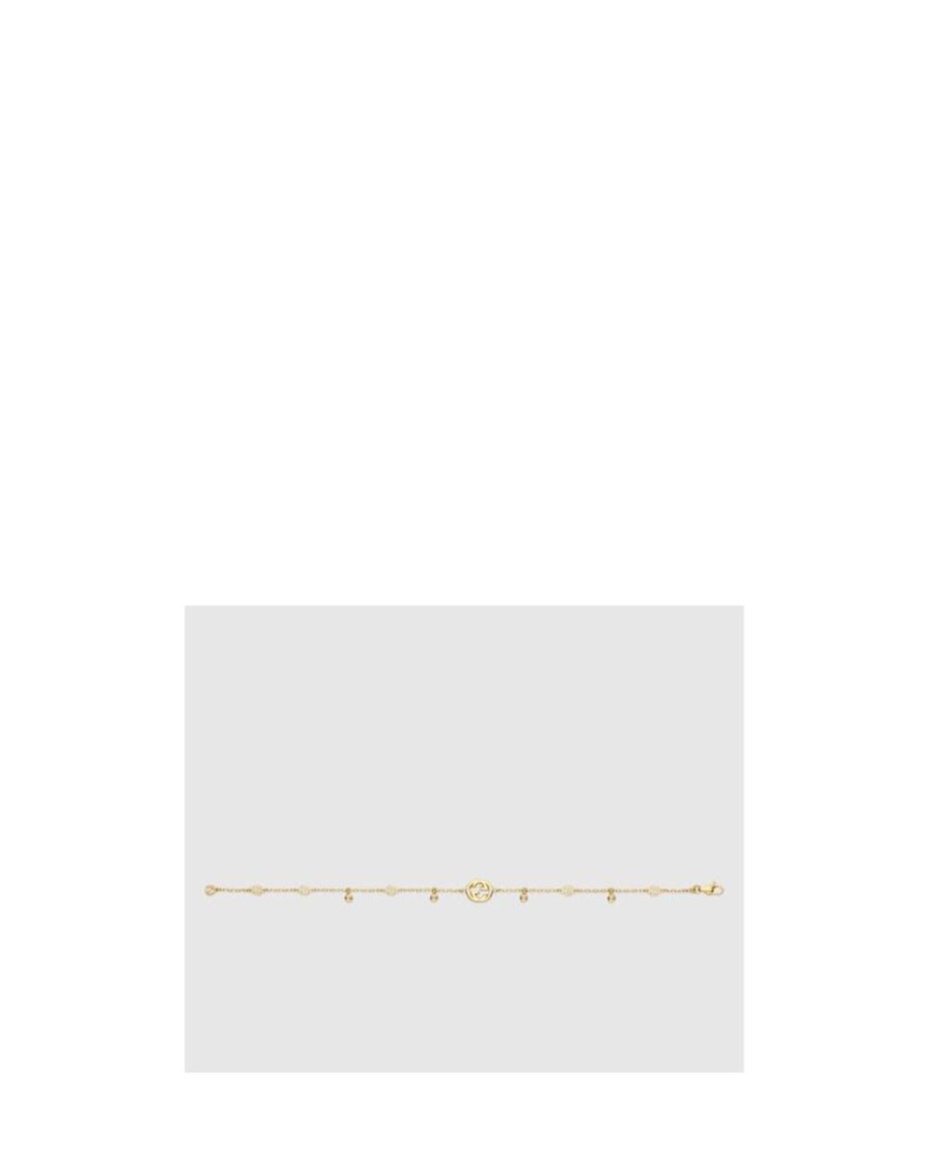 Gucci Metallic Interlocking Diamond 18K Bracelet