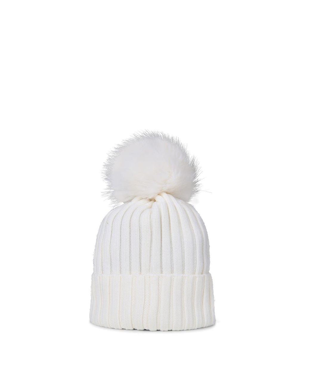 Moncler White Pom Pom Hat