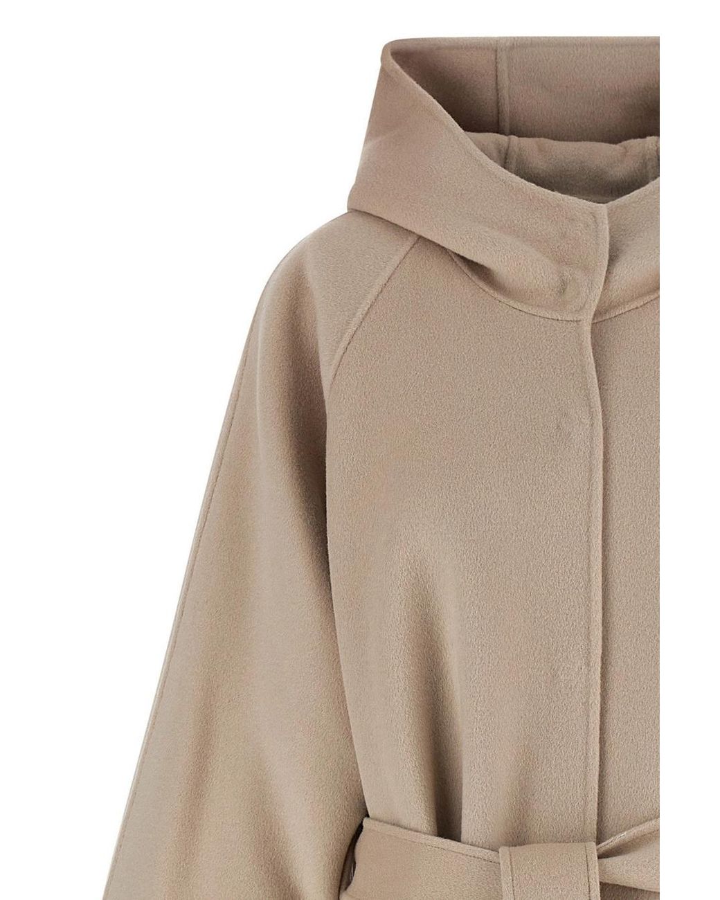 Pinko Natural Belted Hooded Coat