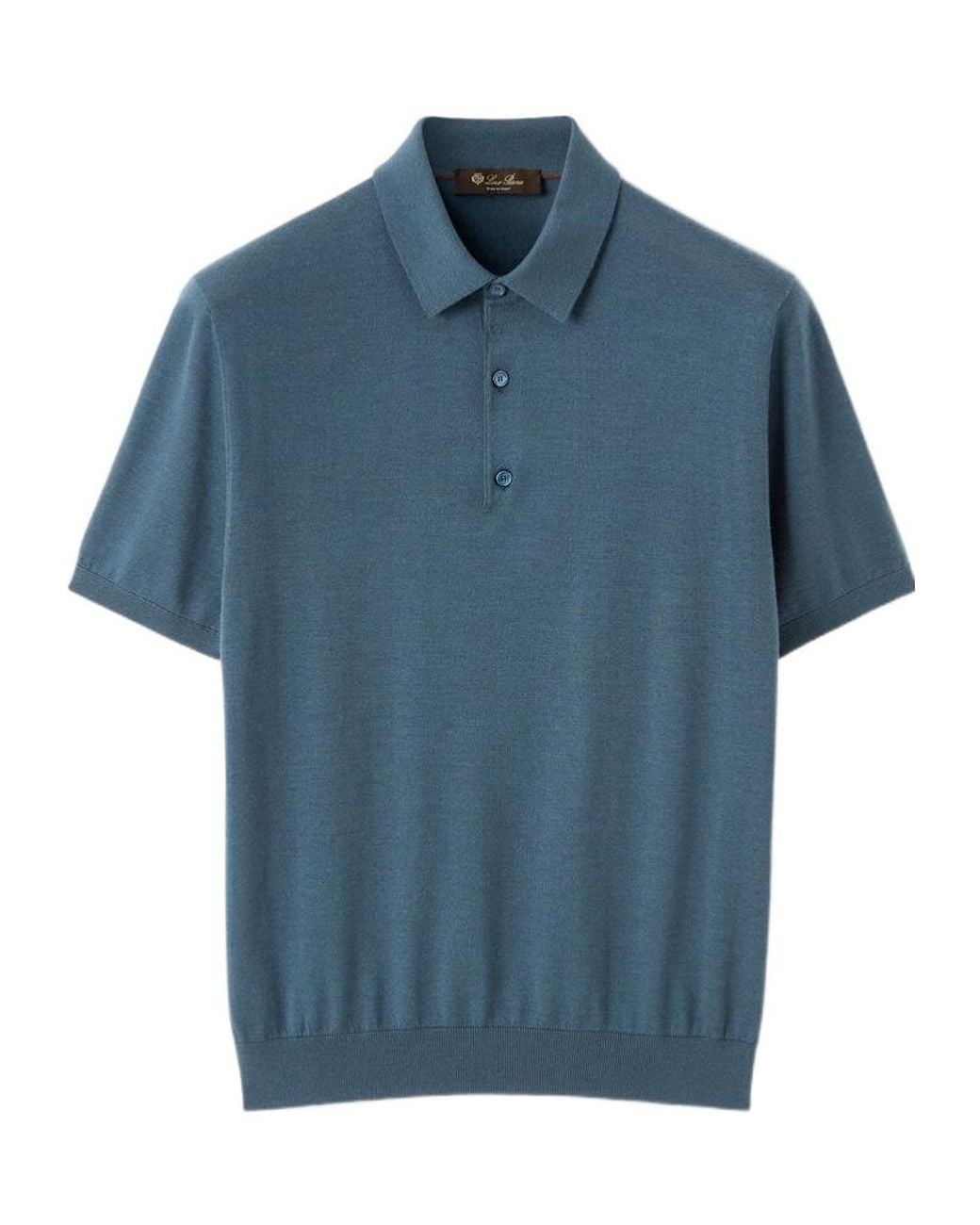 Loro Piana Blue Sottile Polo Shirt for men
