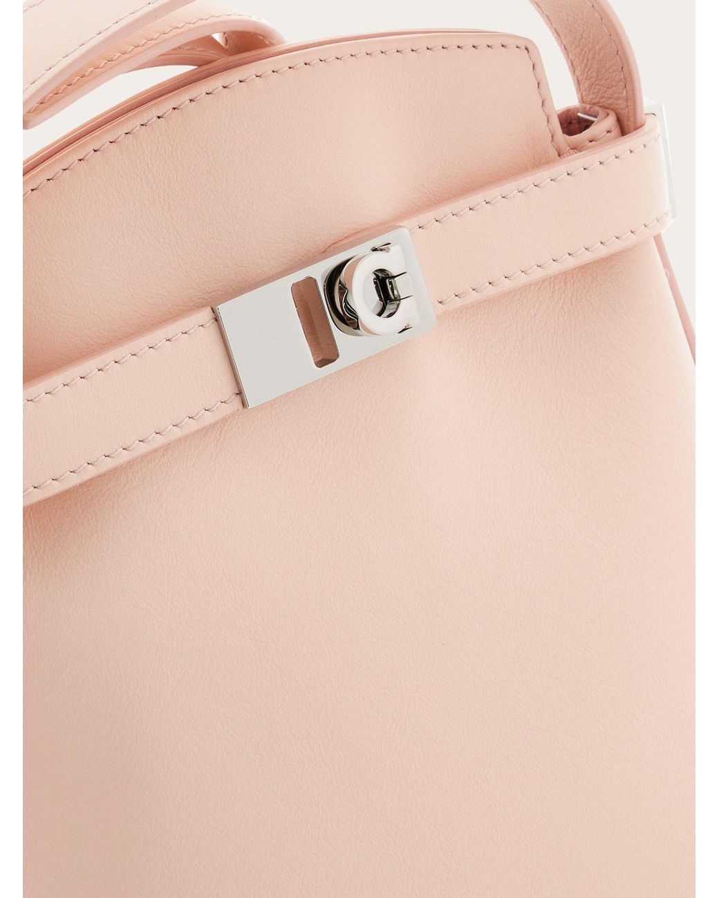 Ferragamo Pink Buckle Shoulder Bag