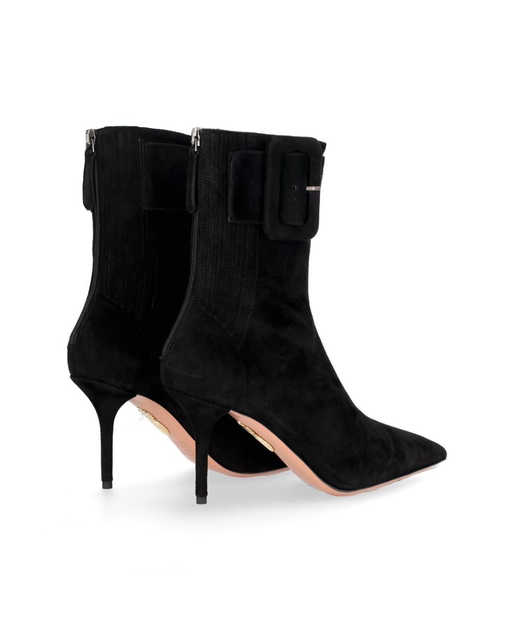 Aquazzura Black St Honoré 95Mm Suede Boots