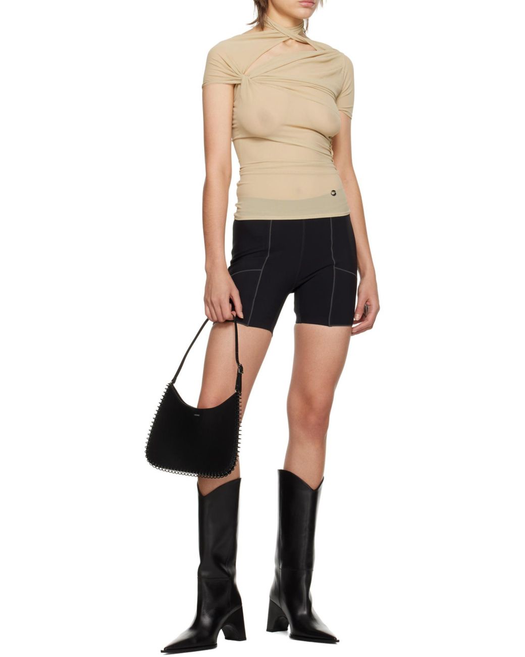 Coperni Black Cowboy Pointed Toe Boots