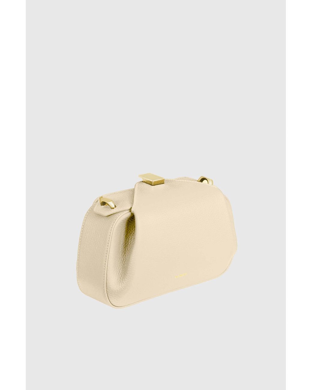 Yuzefi Natural Mini Oyster Grained-Leather Shoulder Bag
