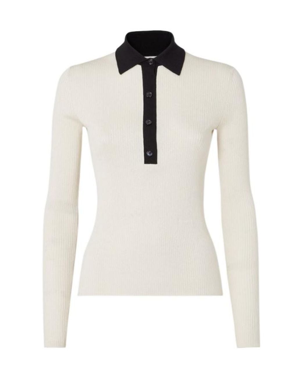 Fendi White Parchment-Colored And Silk And Cotton Polo Shirt
