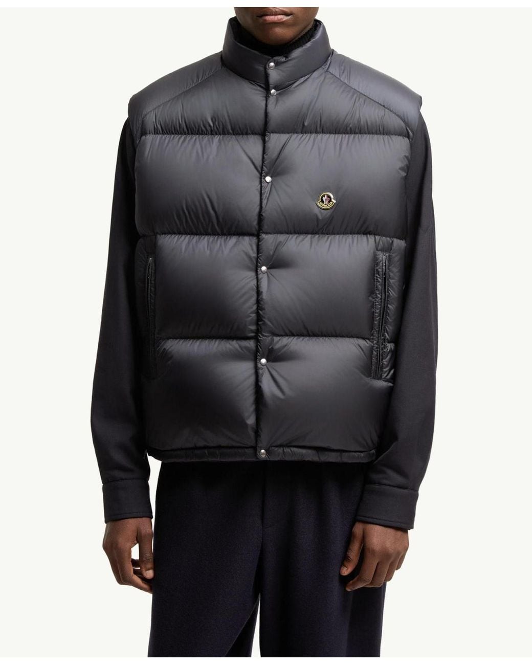 Moncler Gray Tibb Reversible Down Vest for men