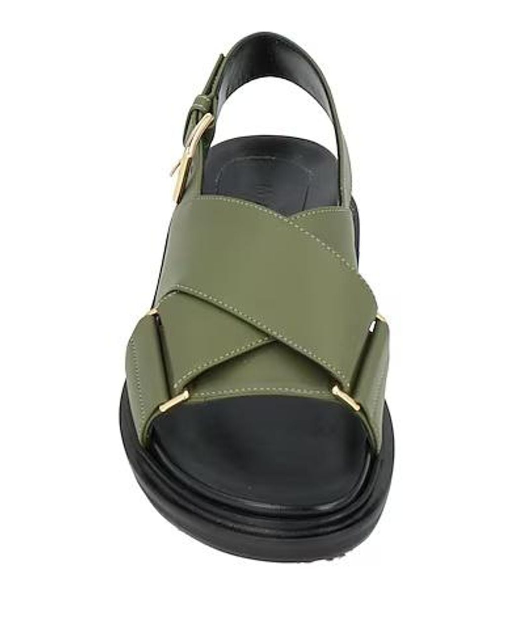 Marni Green Plain Colour Sandals